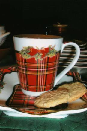 Christmas mug and cookies