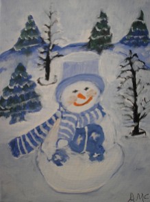 Blue Snowman