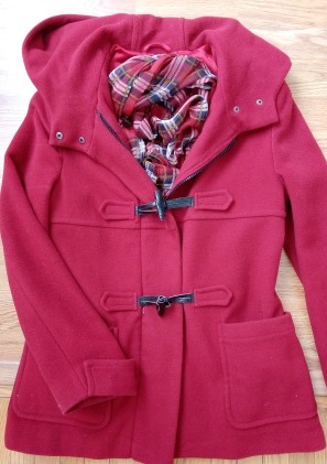 Red winter coat