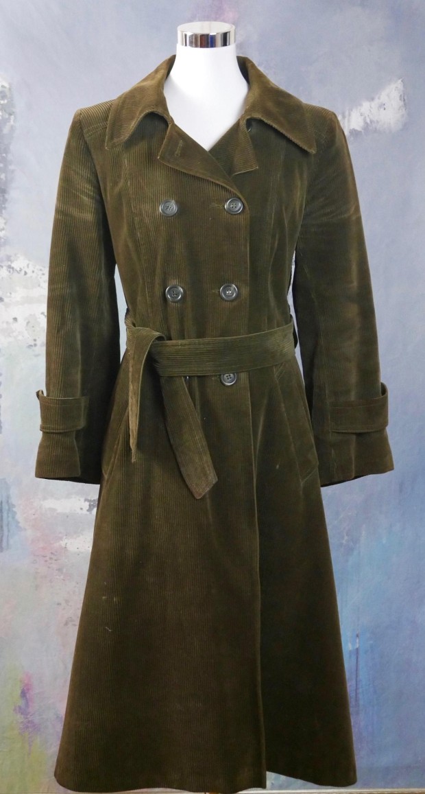 Brown corduroy winter coat